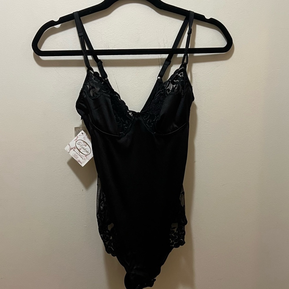 La Perla Malizia Italy vintage luxurious bodysuit black lace feminine sexy NWT - Picture 8 of 14